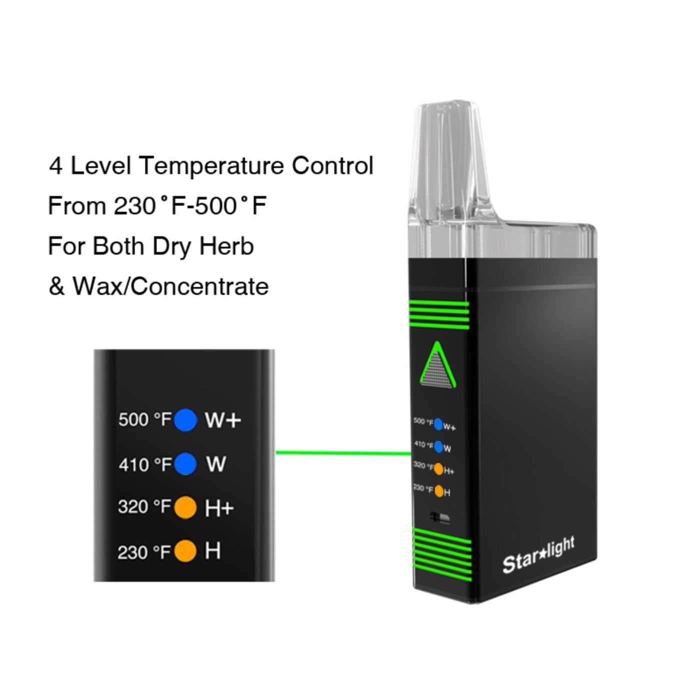 Atman Starlight Vaporizer Temperature Control