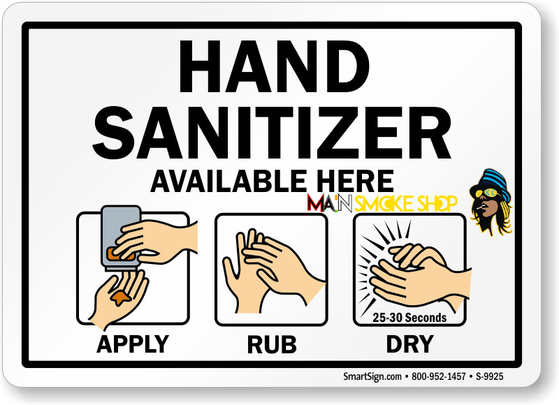 Smoke shops open & offer hand sanitizers 